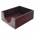 Carver Stackable Desk Tray, 10"x12"x5, Mahogany CW08223